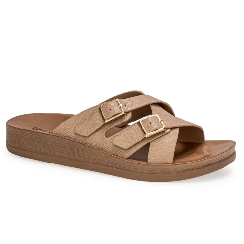 Platanitos Beige de Mujer modelo Sandalia Dama S Hera beiges sintéticos mujer 2025042121052496237 Sintético Sintético